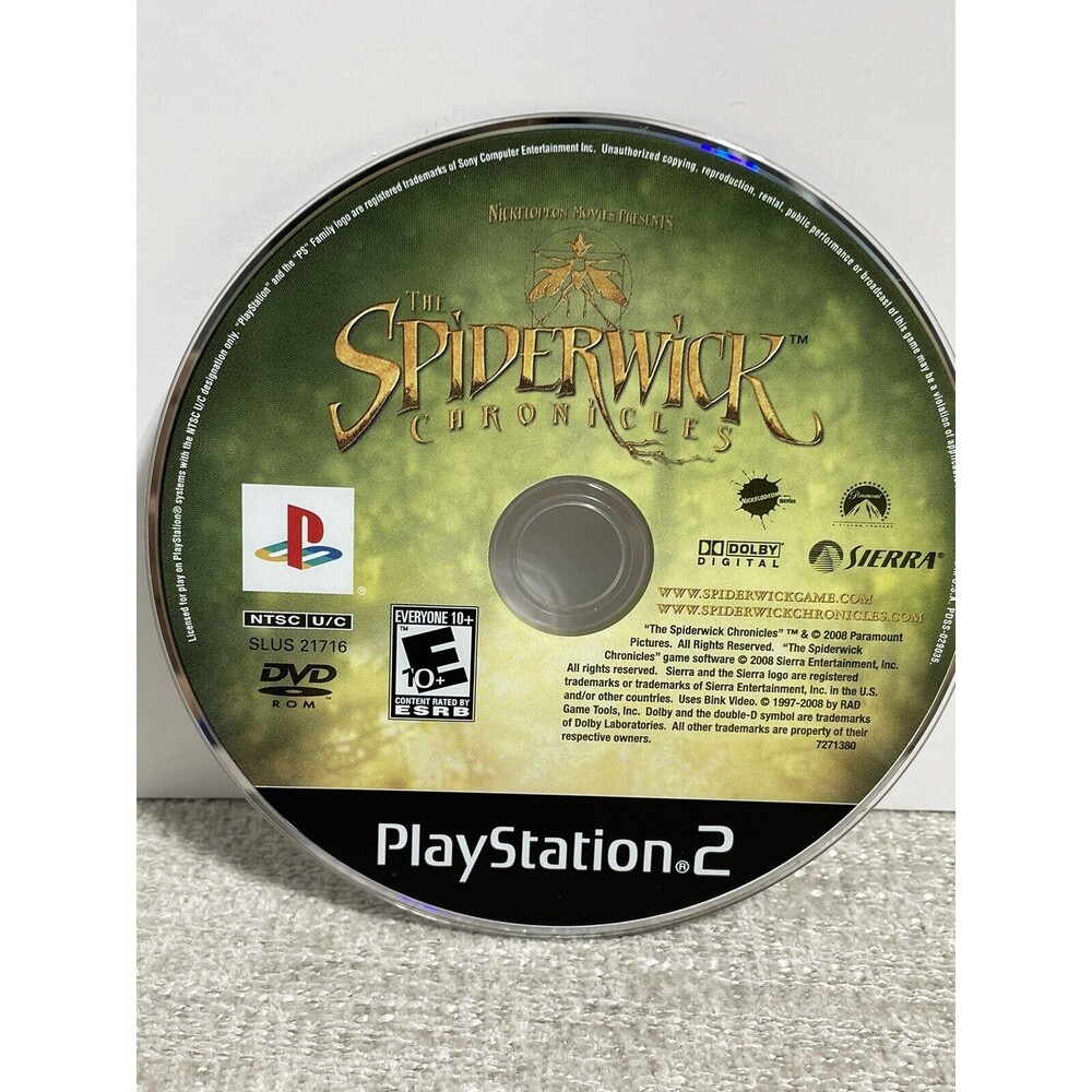 The Spiderwick Chronicles PlayStation 2 Disc Only